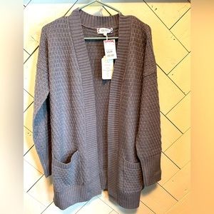 Grey Sweater Cardigan